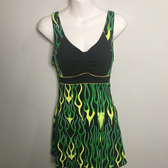 Retro Vintage - (1)Piece Green/Black Suit -Item#86 - Picture 2 of 9